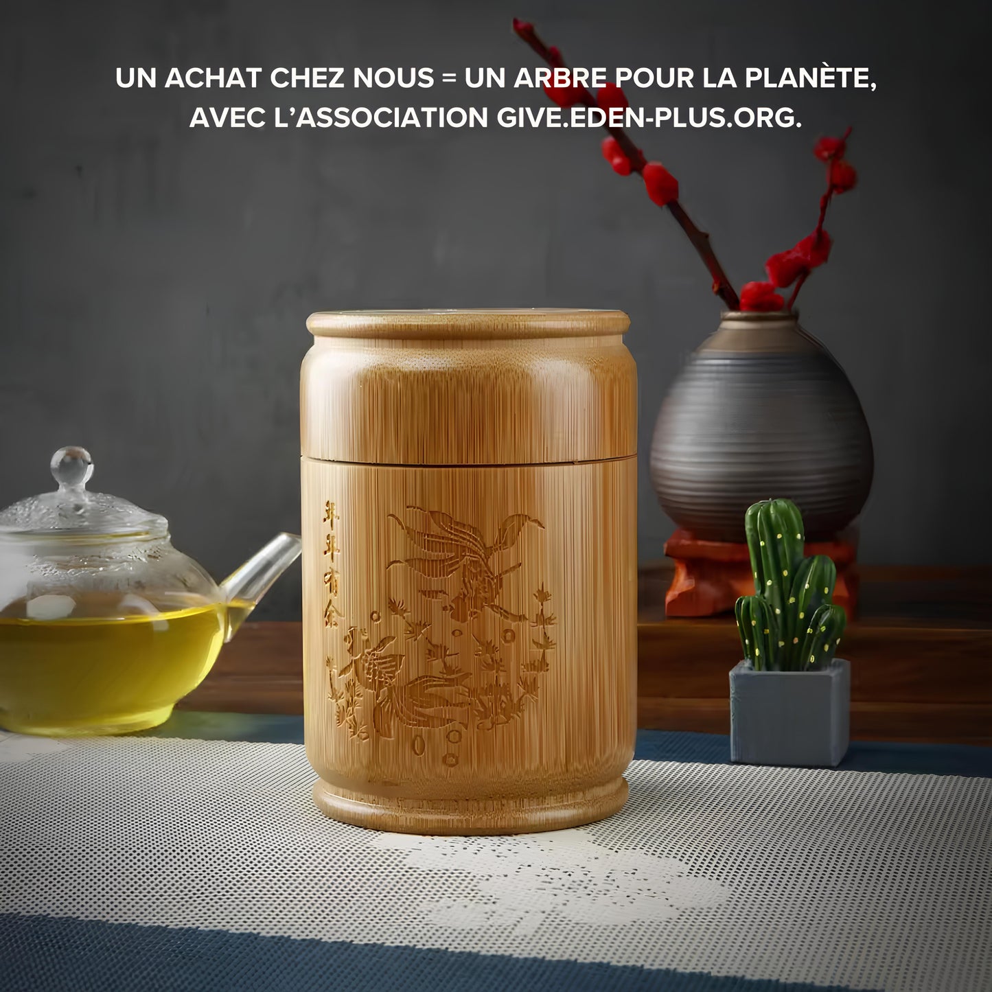 Boîtes à thé en bambou
