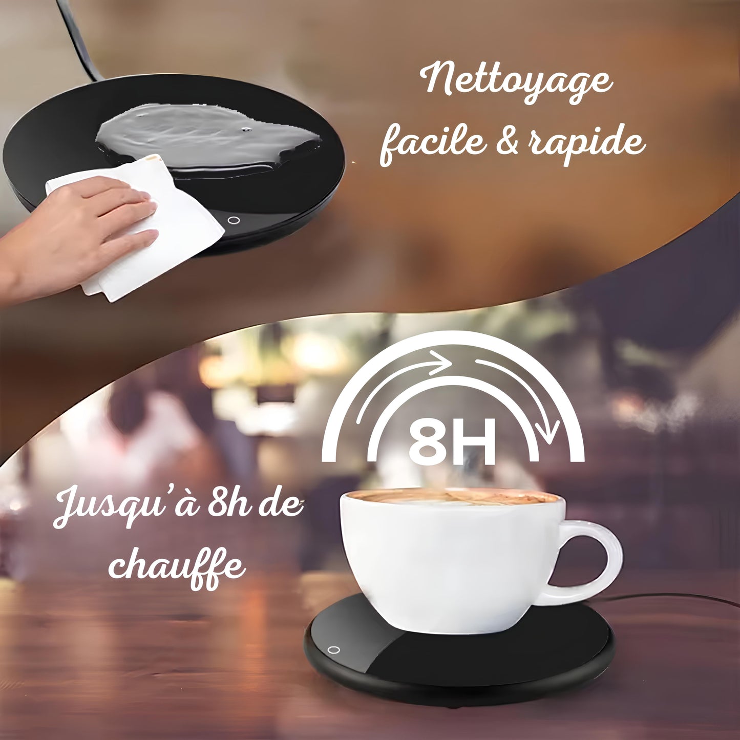 Chauffe-tasse thermostatique USB