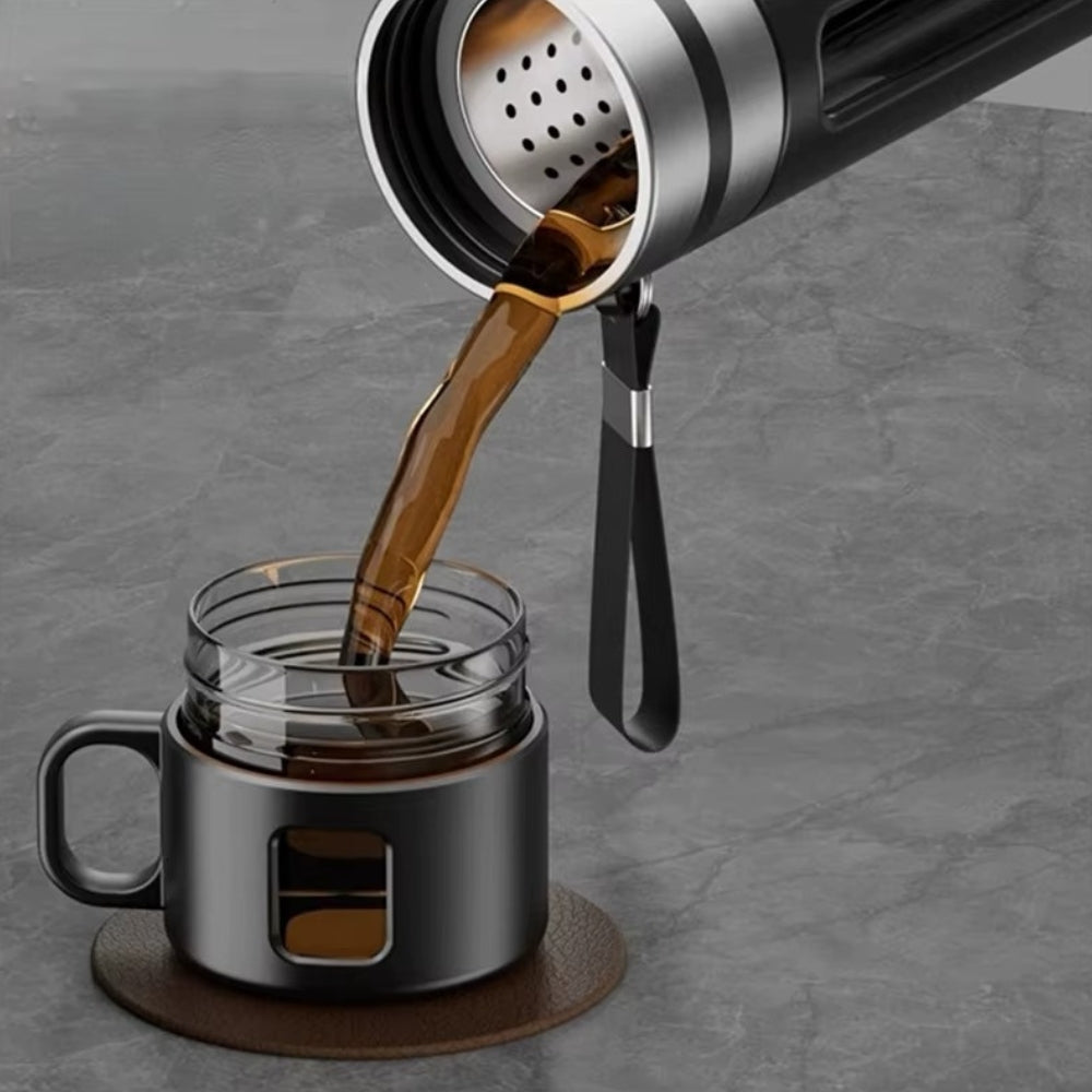 Infus’Go™ - Bouteille à thé isotherme avec tasse intégrée 🚶
