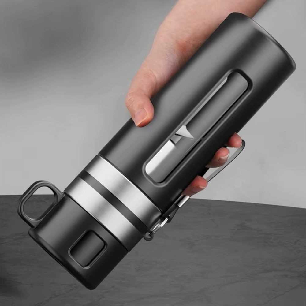 Infus’Go™ - Bouteille à thé isotherme avec tasse intégrée 🚶