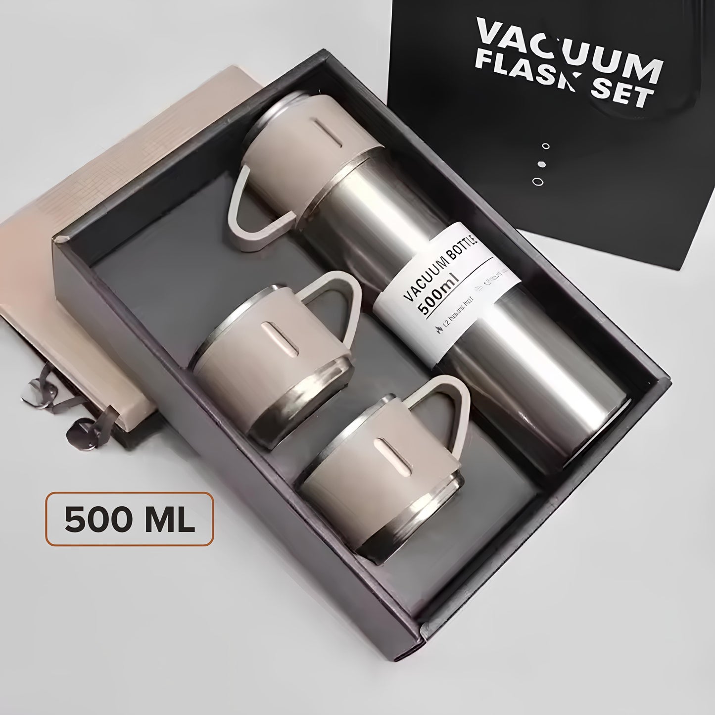 Thermos "Vacuum" + 3 tasses