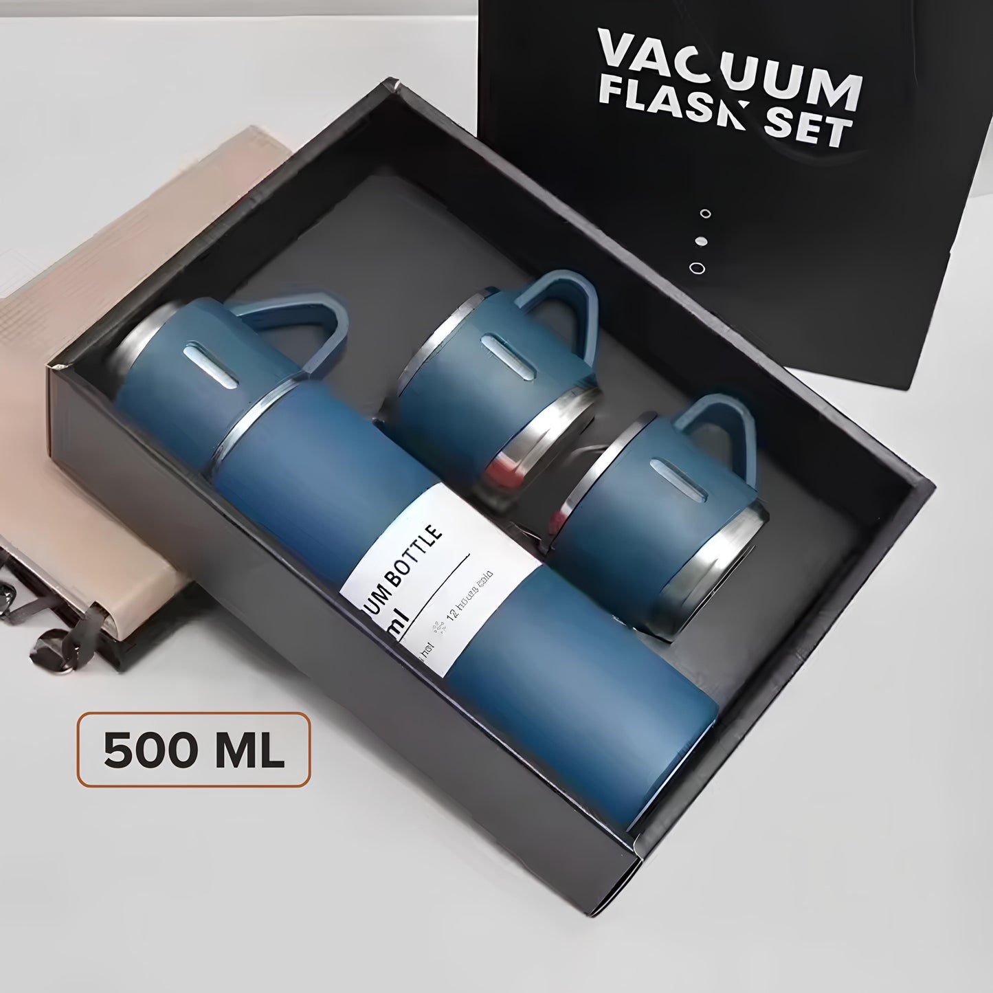 Thermos "Vacuum" + 3 tasses